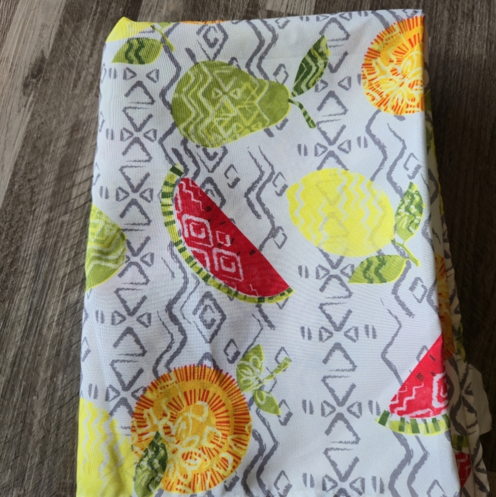 Summer Fruit Tablecloth 60x80 Aztec Geometric Tropical Dining Kitchen Linens